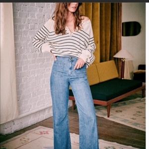 Sezane Leontine Marine Sweater. XXL